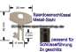 Preview: Spardosenschluessel zu Schloss 25 ABS 39 mm